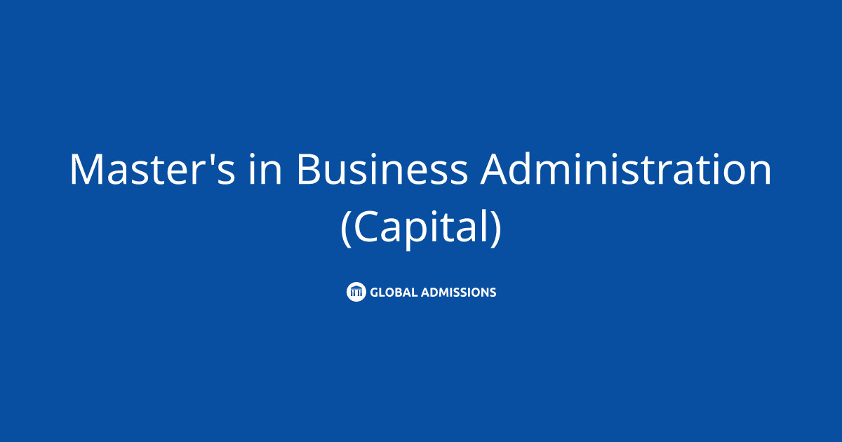 Master's in Business Administration (Capital) at Penn State University