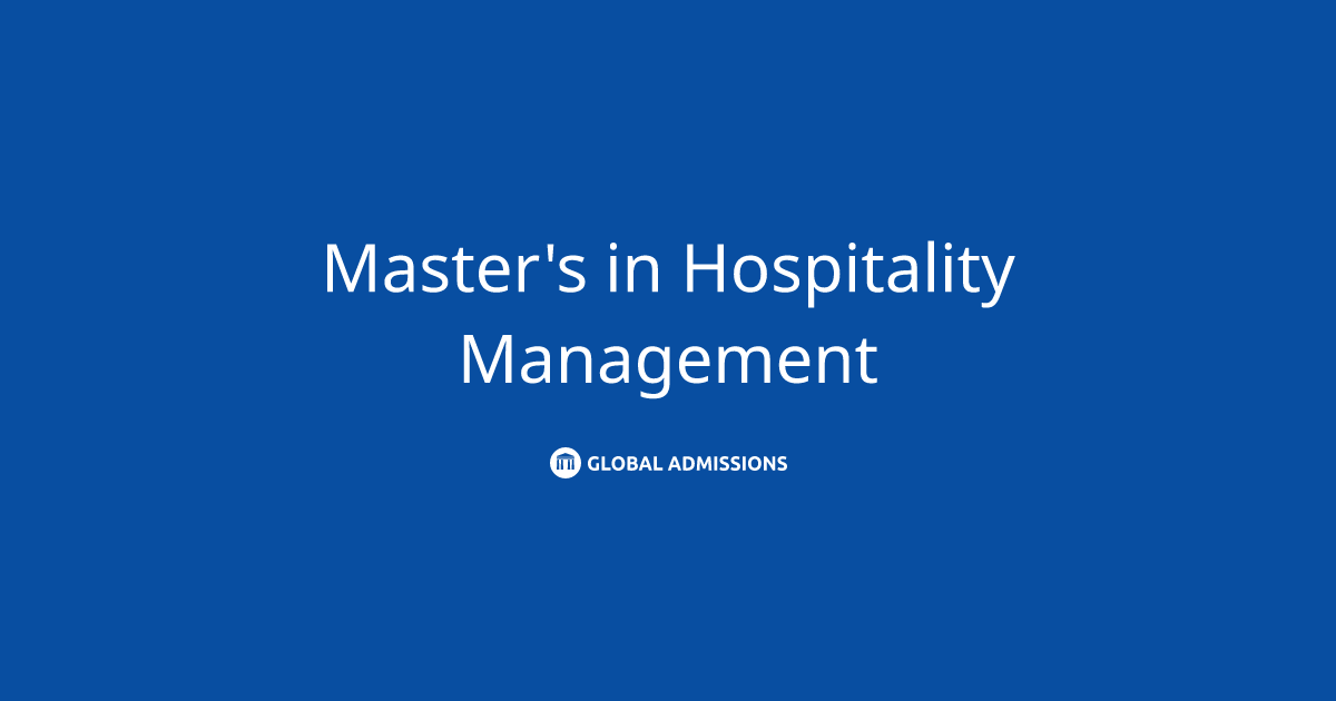 Master's in Hospitality Management at Penn State University Global